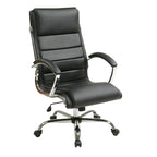 Fauteuil de bureau de direction avec accoudoirs rembourrés en similicuir