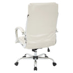 Fauteuil de bureau de direction avec accoudoirs rembourrés en similicuir