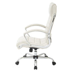Fauteuil de bureau de direction avec accoudoirs rembourrés en similicuir