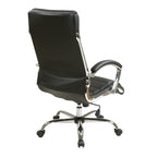 Fauteuil de bureau de direction avec accoudoirs rembourrés en similicuir