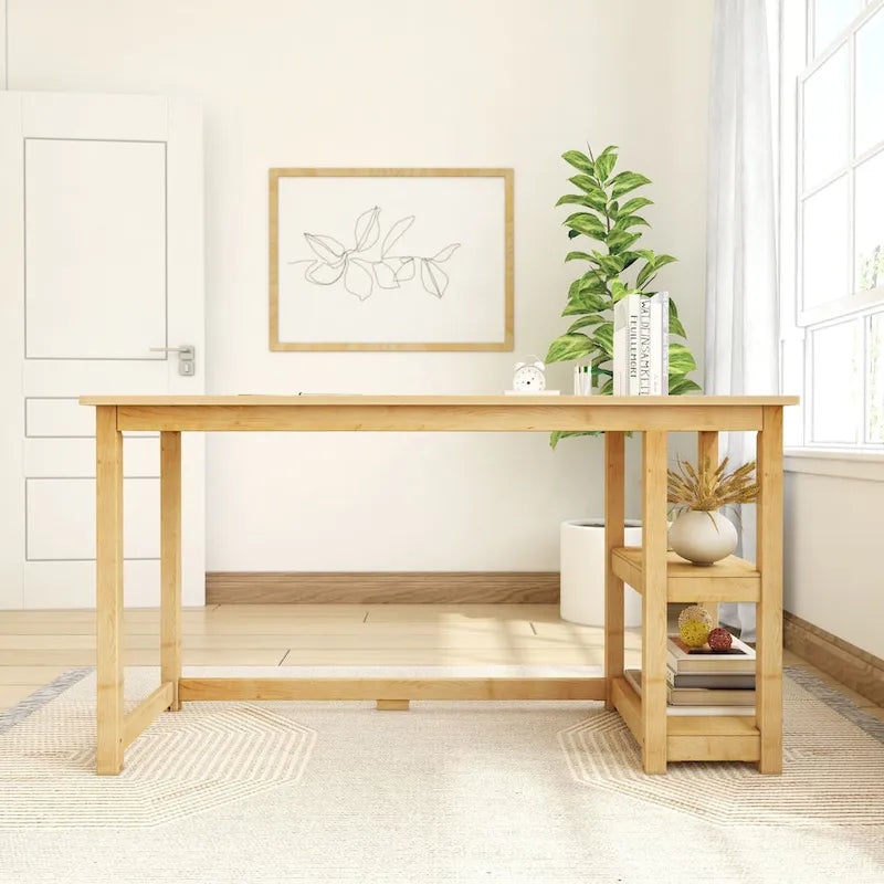 Bureau avec étagères à livres