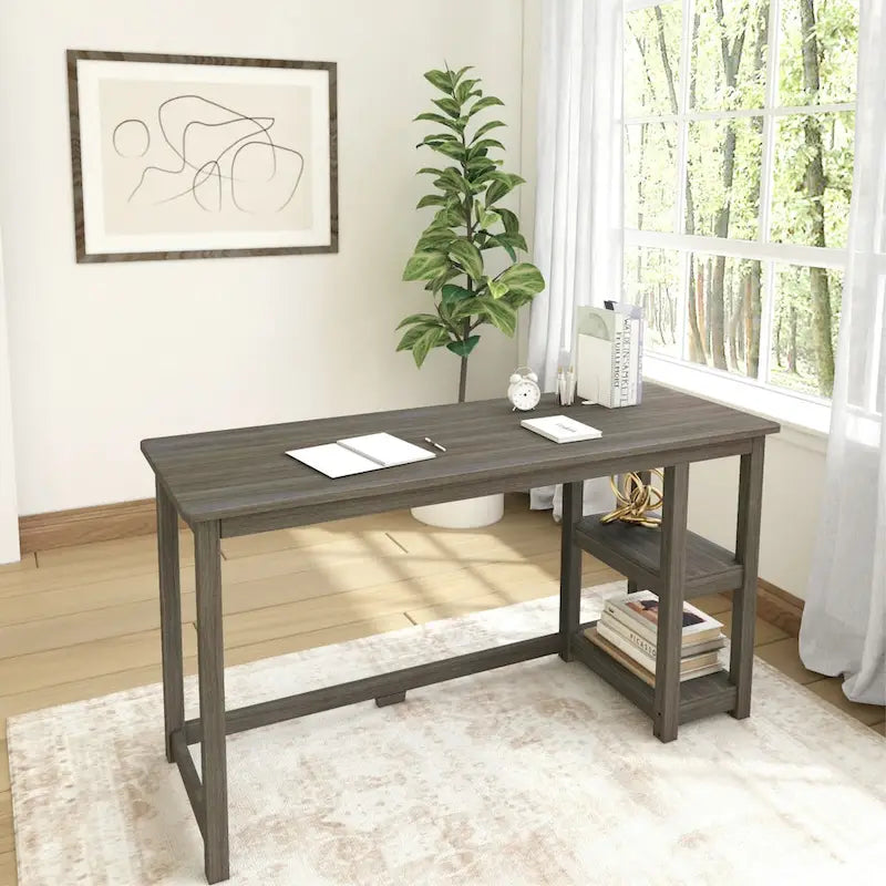 Bureau avec étagères à livres