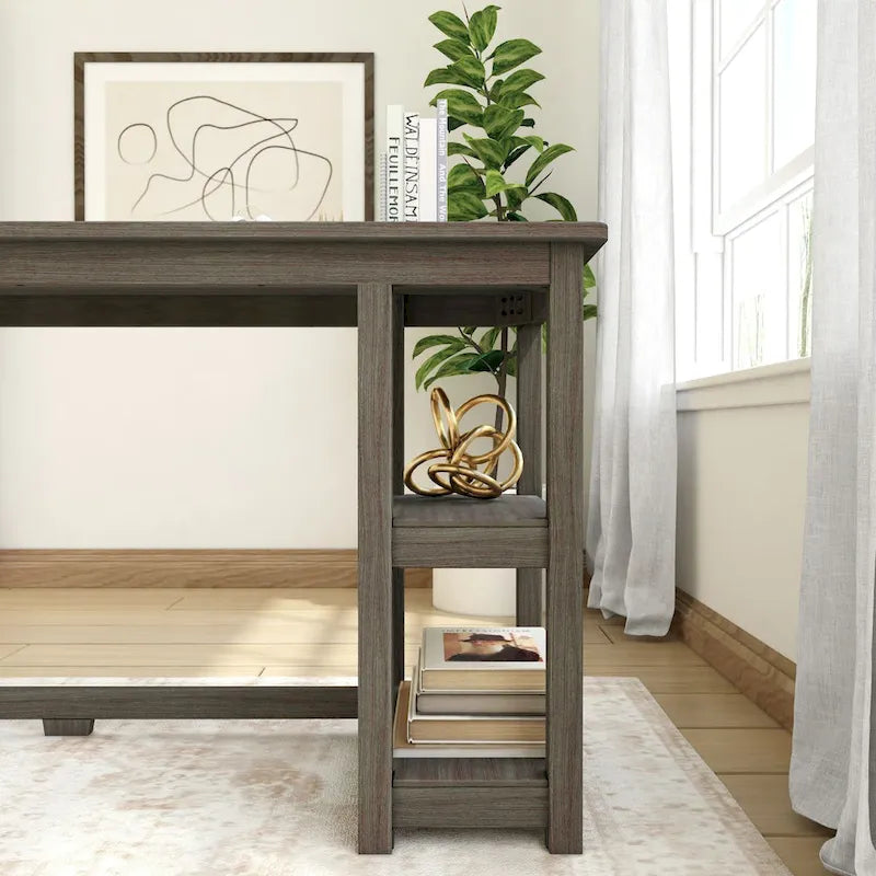 Bureau avec étagères à livres