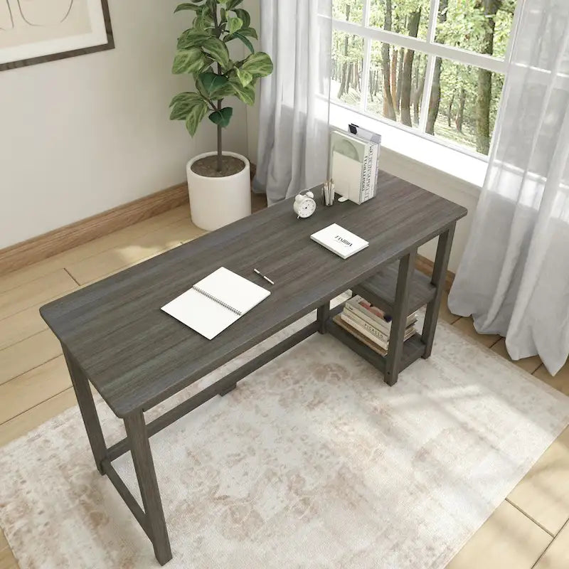 Bureau avec étagères à livres