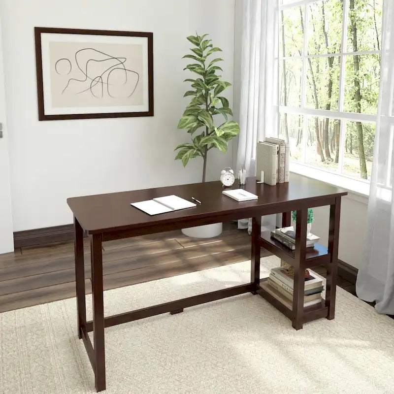 Bureau avec étagères à livres