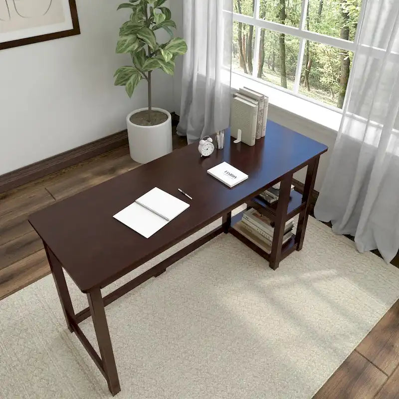 Bureau avec étagères à livres