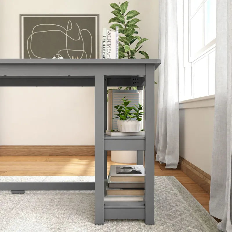 Bureau avec étagères à livres