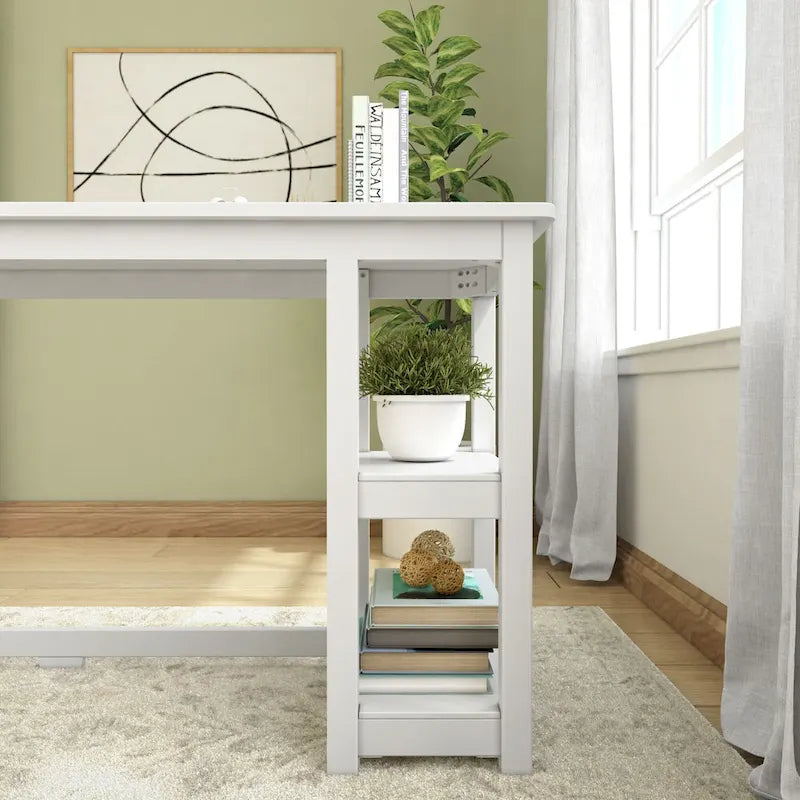 Bureau avec étagères à livres