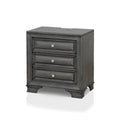 Table de chevet Oslo traditionnelle en bois à 3 tiroirs avec port USB