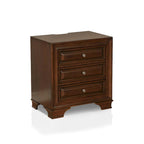 Table de chevet Oslo traditionnelle en bois à 3 tiroirs avec port USB