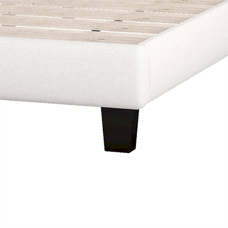 Lit tapissé avec tête de lit incurvée en selle King Size