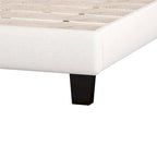 Lit tapissé avec tête de lit incurvée en selle King Size