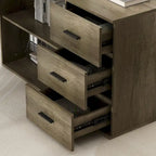 Bureau d'ordinateur de rangement en L Timechee de 55 pouces