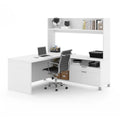 Bureau d'angle Pro-Linea avec huche ouverte