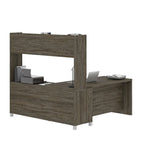 Bureau d'angle Pro-Linea avec huche ouverte