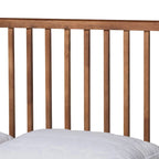 Lit plateforme en bois fini noyer marron moderne et contemporain Neilan