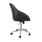 Chaise de bureau pivotante Hayes, piètement chromé, cuir PU