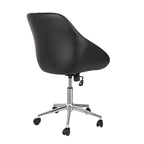 Chaise de bureau pivotante Hayes, piètement chromé, cuir PU