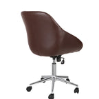 Chaise de bureau pivotante Hayes, piètement chromé, cuir PU