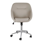 Chaise de bureau pivotante Hayes, piètement chromé, cuir PU