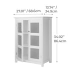 Armoire d'appoint de rangement à deux portes Conner