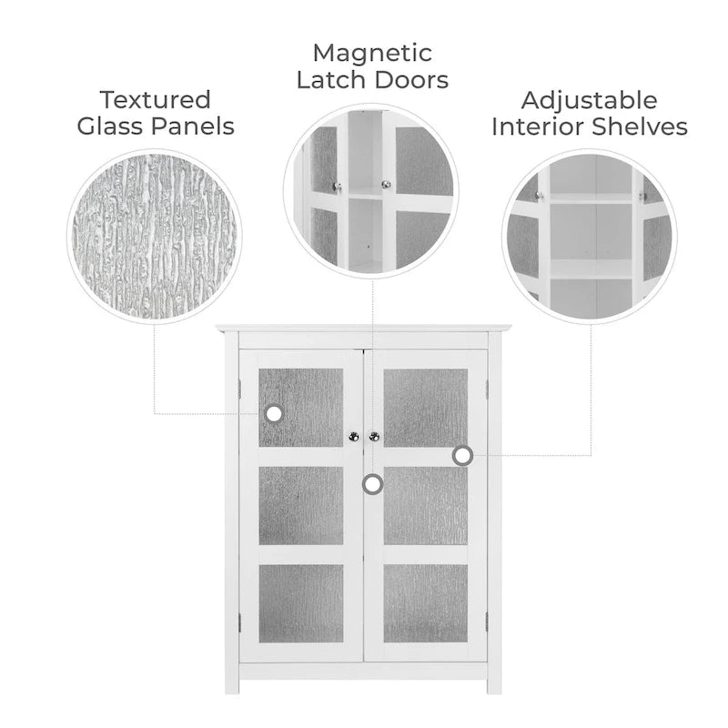 Armoire d'appoint de rangement à deux portes Conner
