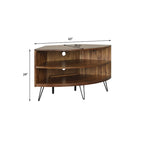 Meuble TV d'angle Declan en acacia massif de 43 po