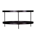Table basse Vaquero à deux niveaux en bois, de style moderne du milieu du siècle