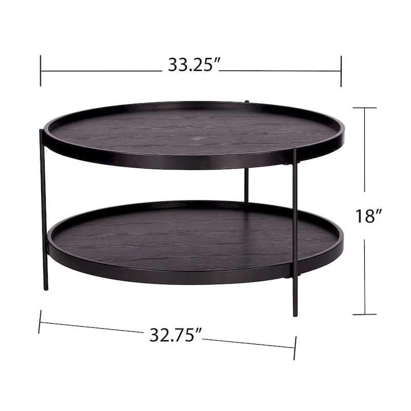 Table basse Vaquero à deux niveaux en bois, de style moderne du milieu du siècle