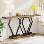 Table console longue de 70,9 pouces pour entrée, tables d'appoint de couloir modernes avec pieds en métal élégants
