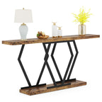 Table console longue de 70,9 pouces pour entrée, tables d'appoint de couloir modernes avec pieds en métal élégants