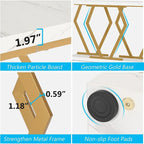 Table console longue de 70,9 pouces pour entrée, tables d'appoint de couloir modernes avec pieds en métal élégants
