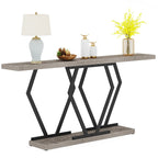 Table console longue de 70,9 pouces pour entrée, tables d'appoint de couloir modernes avec pieds en métal élégants