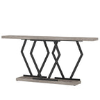 Table console longue de 70,9 pouces pour entrée, tables d'appoint de couloir modernes avec pieds en métal élégants