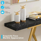 Table console longue de 70,9 pouces pour entrée, tables d'appoint de couloir modernes avec pieds en métal élégants