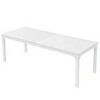 Table à manger rectangulaire industrielle de 200 cm avec pieds en métal robustes (Table seule)