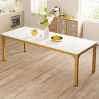 Table à manger rectangulaire industrielle de 200 cm avec pieds en métal robustes (Table seule)