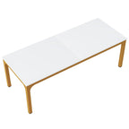 Table à manger rectangulaire industrielle de 200 cm avec pieds en métal robustes (Table seule)