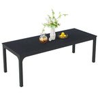 Table à manger rectangulaire industrielle de 200 cm avec pieds en métal robustes (Table seule)