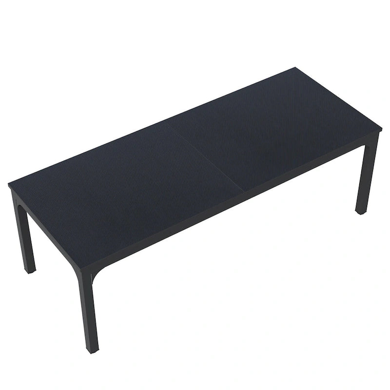 Table à manger rectangulaire industrielle de 200 cm avec pieds en métal robustes (Table seule)
