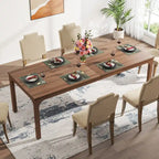 Table à manger rectangulaire industrielle de 200 cm avec pieds en métal robustes (Table seule)