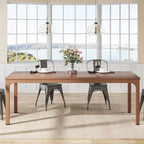 Table à manger rectangulaire industrielle de 200 cm avec pieds en métal robustes (Table seule)