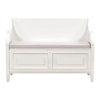 Banc de rangement multifonctionnel en bois massif, style rustique, pour entrée, 42 po