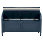 Banc de rangement multifonctionnel en bois massif, style rustique, pour entrée, 42 po