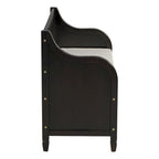 Banc de rangement multifonctionnel en bois massif, style rustique, pour entrée, 42 po