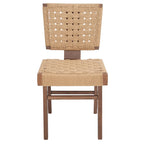 Chaise de salle à manger tressée Justice (lot de 2) - 48,26 cm L x 60,96 cm P x 88,9 cm H - 48,26L x 60,96P x 88,9H