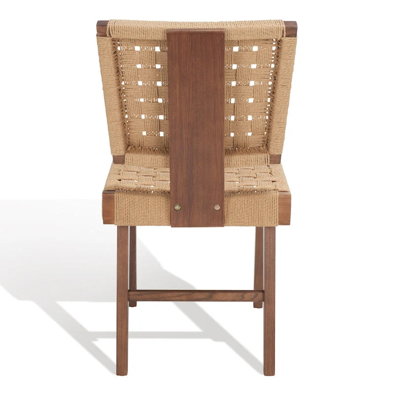 Chaise de salle à manger tressée Justice (lot de 2) - 48,26 cm L x 60,96 cm P x 88,9 cm H - 48,26L x 60,96P x 88,9H