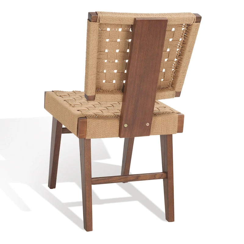 Chaise de salle à manger tressée Justice (lot de 2) - 48,26 cm L x 60,96 cm P x 88,9 cm H - 48,26L x 60,96P x 88,9H
