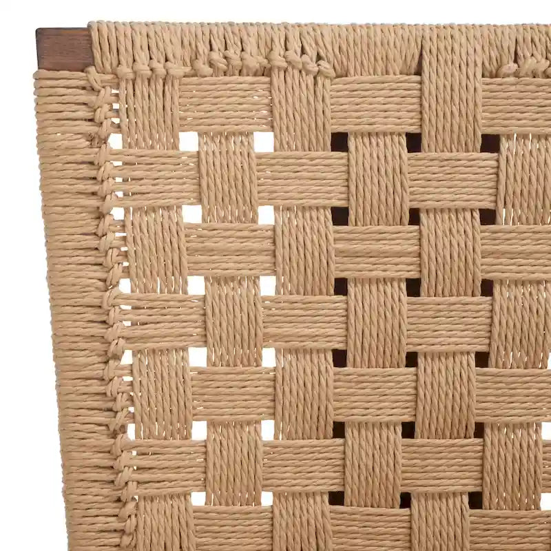 Chaise de salle à manger tressée Justice (lot de 2) - 48,26 cm L x 60,96 cm P x 88,9 cm H - 48,26L x 60,96P x 88,9H