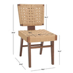 Chaise de salle à manger tressée Justice (lot de 2) - 48,26 cm L x 60,96 cm P x 88,9 cm H - 48,26L x 60,96P x 88,9H